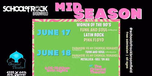 School of Rock Broomfield NIGHT 2 - Summer Mid-Season Shows