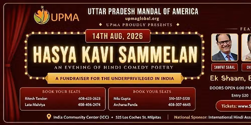 Hasya Kavi Sammelan Hindi Comedy Poetry in Bay area