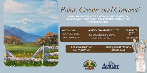 Paint, Create, and Connect - Acrylic Painting Class