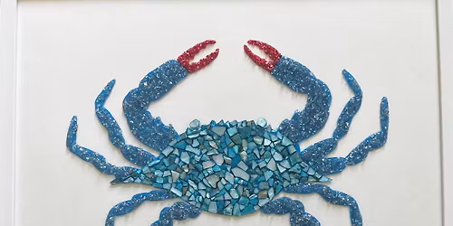 Resin Crushed Glass Crab 