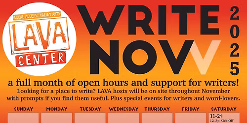 WRITE NOV closing and open mic