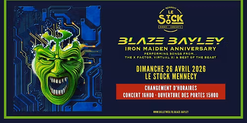 BLAZE BAYLEY IRON MAIDEN ANNIVERSARY - Concert exceptionnel au Stock