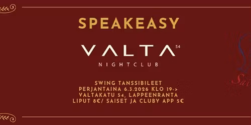 Speakeasy Swing tanssibileet