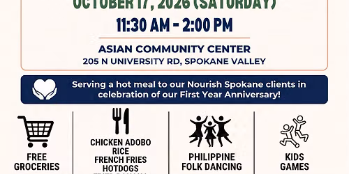 Nourish Spokane Community Kitchen & Food Pantry \u2014 1st Year Anniversary & Barrio Fiesta 2026