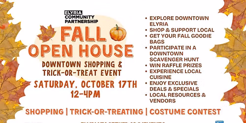 Fall Open House - Downtown Shopping & Trick-or-Treat Event