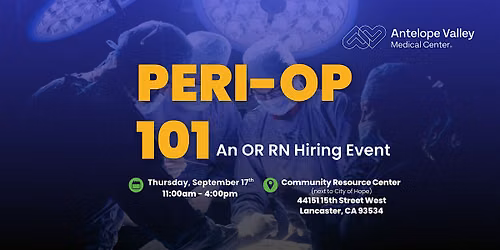 Peri-Op 101 - An OR RN Hiring Event