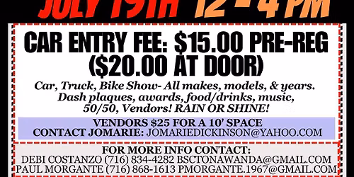 2nd Annual Blessed Sacrament CAR SHOW (and Vendors!)