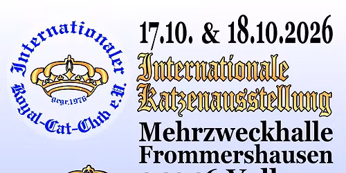 Interationale Katzenausstellung - 50 Jahre Royal Cat Club