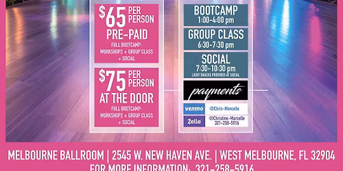 Latin Hustle Boot camp and Dance