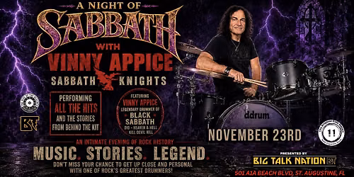 SABBATH KNIGHTS with VINNY APPICE of BLACK SABBATH & DIO AN EVENING OF MUSIC | STORIES | LEGEND
