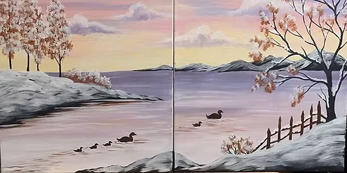 Clear Winter Morning Date Night Paint and Sip Class