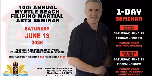 10th Annual Myrtle Beach Filipino Martial Arts Seminar