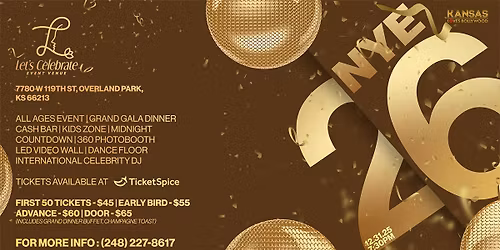 NYE 2026 - Overland Park KS 