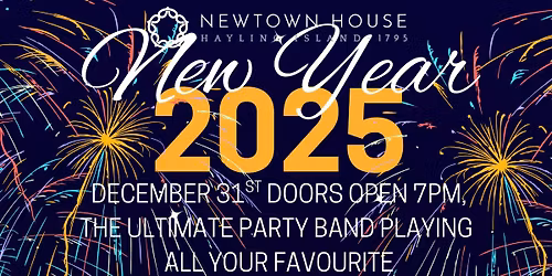 NEW YEARS EVE CELEBRATIONS - THE ULTIMATE PARTY BAND - 8PM - \u00a325PP INC WELCOME GLASS OF FIZZ \ud83e\udd42\ud83c\udf7e