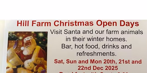 Santa\u2019s grotto at Hill Farm Packington 