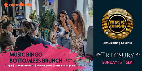 Music Bingo Bottomless brunch
