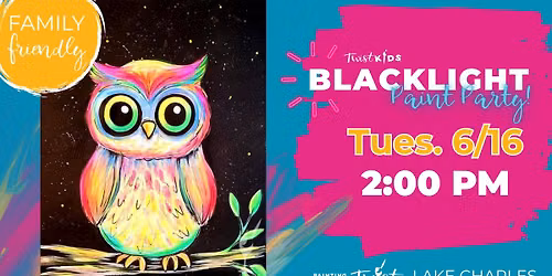 Family Friendly Blacklight Painting! Glow Owl
