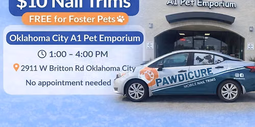 A1 Pet NW $10 Nail Trims - Foster Trims Free at A1 Pet Emporium W Britton with Pawdicure