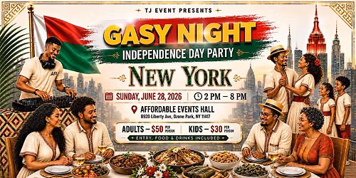 GASY NIGHT \u2013 Independence Day Party 2026