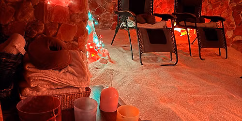 Crystal Bowl Sound bath in the Himalayan Salt Cave!
