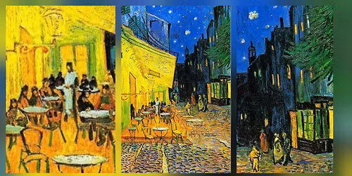 Van Gogh in Oil Pastels - Cafe Terrace
