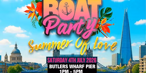 UK Garage Summer Boat Party