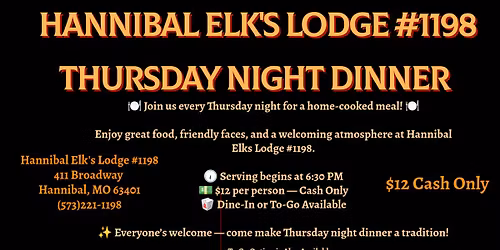 Elks Thursday Dinner