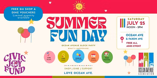 FREE Ocean & Faxon Summer Fun Block Party | All Ages