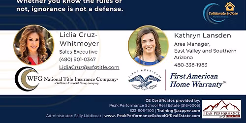 Ignorance is No Excuse! 3Hrs CE Class\/Legal Issues