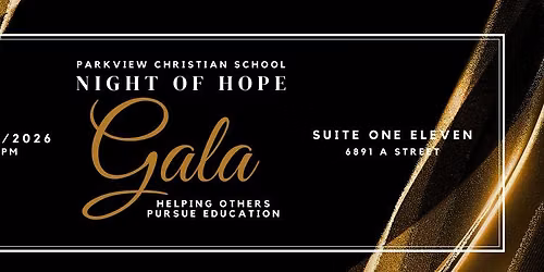 Parkview Christian School's Night of Hope Fundraising Gala
