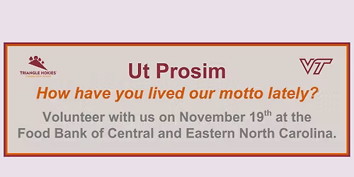 Triangle Hokies Service Event at the Food Bank