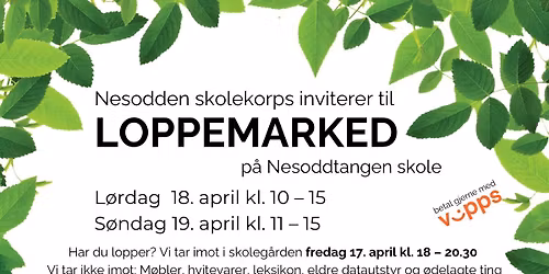 Nesodden Skolekorps loppemarked 2026