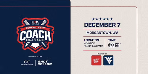 USA Baseball Community Coach Clinic - Morgantown, WV