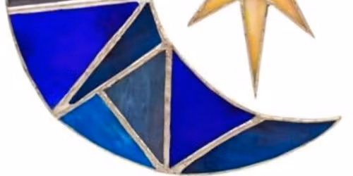 Stained Glass Star And Moon