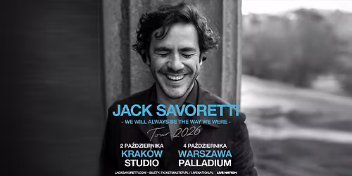 Jack Savoretti \u2013 Official Event, 2.10.2026, Klub Studio, Krak\u00f3w