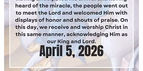 Palm Sunday and Fish Luncheon 