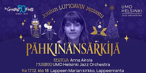 Anna Airola & UMO Helsinki Jazz Orchestra: P\u00e4hkin\u00e4ns\u00e4rkij\u00e4 \u2013 joulun lumoavin jazzsatu