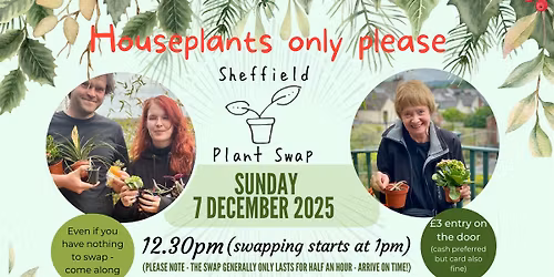 Sheffield PlantSwap December 2025 - the houseplant edition