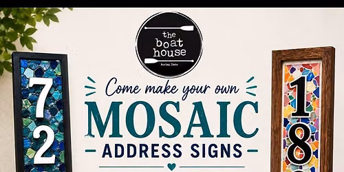 Mosaic Address Sign at The Boathouse in Burley