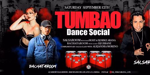 TUMBAO DANCE Social (2 ROOMS , Complimentary CLASS )