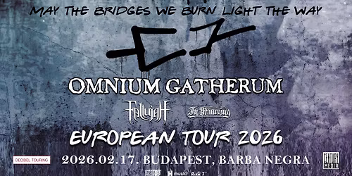Omnium Gatherum - European Tour 2026 - Budapest, Barba Negra