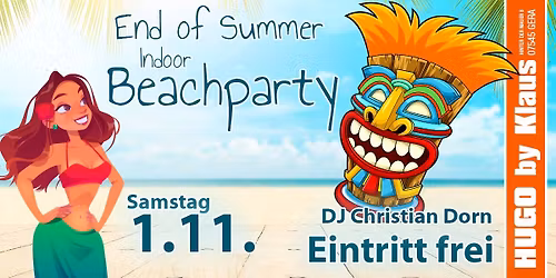 Beachparty im Hugo by Klaus | Eintritt frei