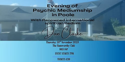 Poole Psychic Evening - Sold Out