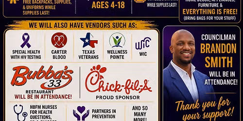 26th Annual Back to School Giveaway & Health Fair