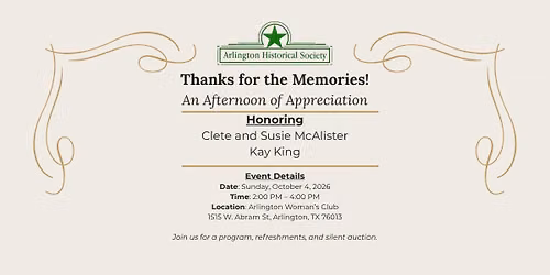 Thanks for the Memories\u2014An Afternoon of Appreciation