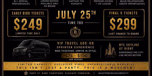 PUFFNRIDE UNIVERSITY YACHT PARTY