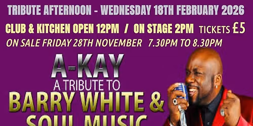 Wednesday Afternoon - Barry White Tribute