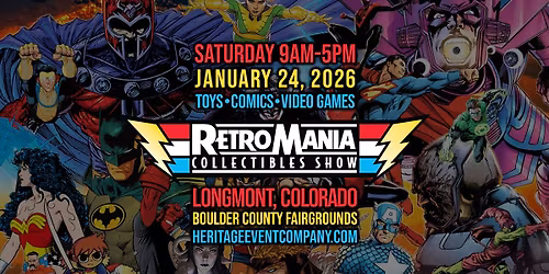 Retromania Longmont\/Boulder CO Sat. Jan. 24