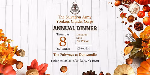 Yonkers Citadel Corps Annual Dinner 2026