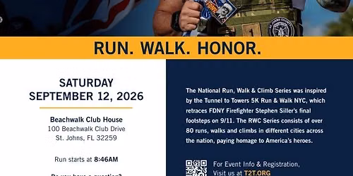 2026 Tunnel to Towers 5K Run and Walk - St. Augustine